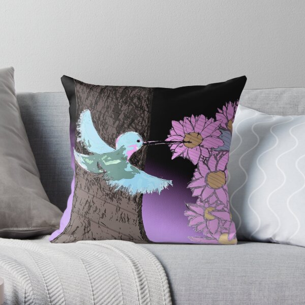 Humming Bird by Dre Throw Pillow