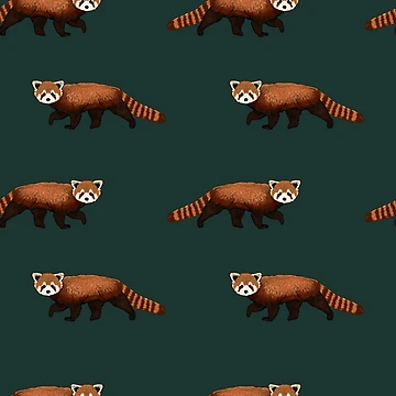 Artwork thumbnail, Red Panda Pattern by Meronpan-Store