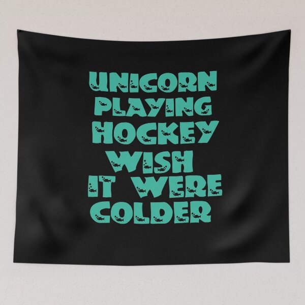 Item preview, Unicorn Playing Hockey Wish It Were Colder  designed and sold by Storiesforyou.