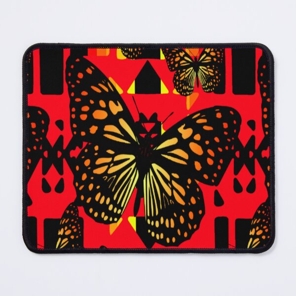Item preview, Red / Black / Fire Color  Native Butterfly Blanket Print  designed and sold by JMWCD.