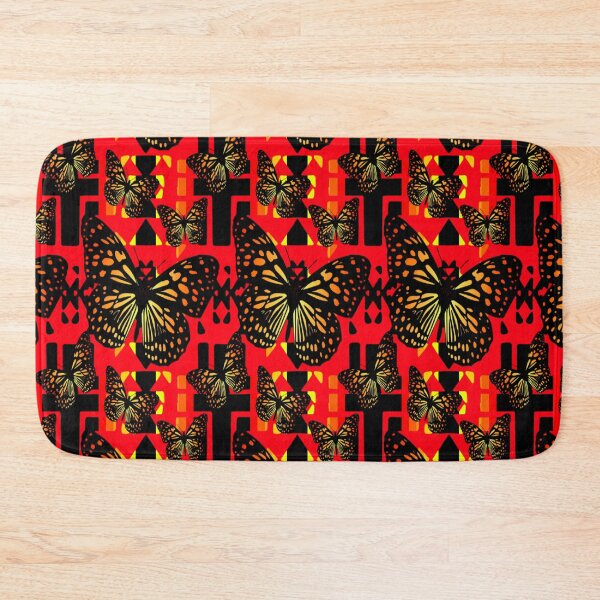 Item preview, Red / Black / Fire Color  Native Butterfly Blanket Print  designed and sold by JMWCD.