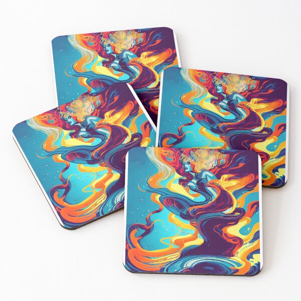 Item preview, Beautiful women dancing, abstract art illustration. Warm and cool color tone. designed and sold by vishalraifx.