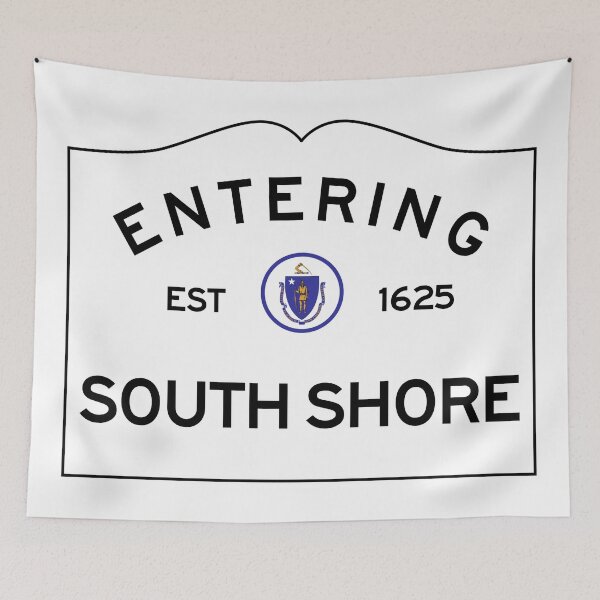 Item preview, Entering the South Shore - Massachusetts Road Sign designed and sold by NewNomads.