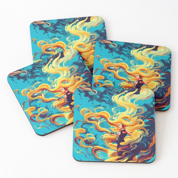 Item preview, Beautiful women dancing, abstract art illustration. Warm and cool color tone 2 designed and sold by vishalraifx.