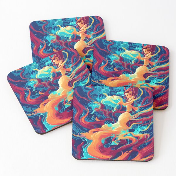 Item preview, Beautiful women dancing, abstract art illustration. Warm and cool color tone 3 designed and sold by vishalraifx.