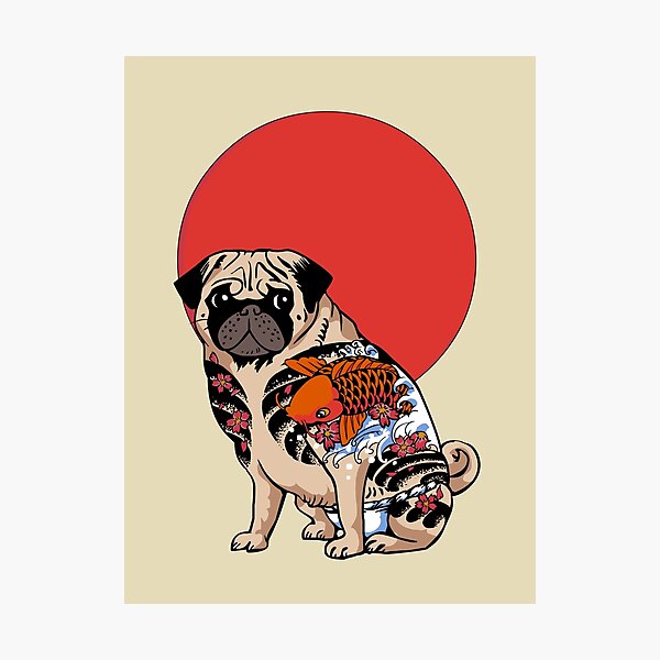 Item preview, Yakuza Pug  designed and sold by Huebucket.