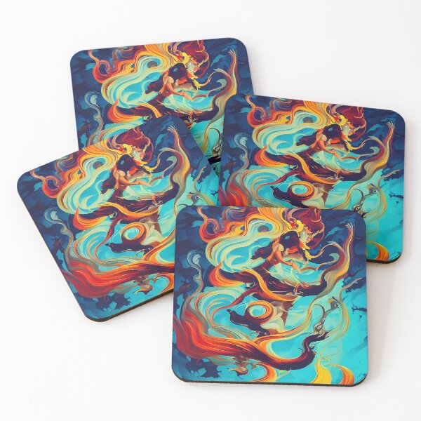 Item preview,  Beautiful women dancing, abstract art illustration. Warm and cool color tone 4 designed and sold by vishalraifx.