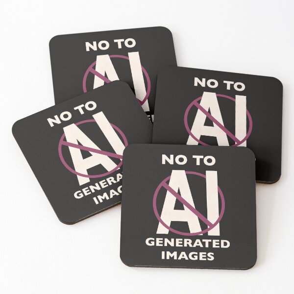 Item preview, No To AI Generated Images designed and sold by SirtuinShop.
