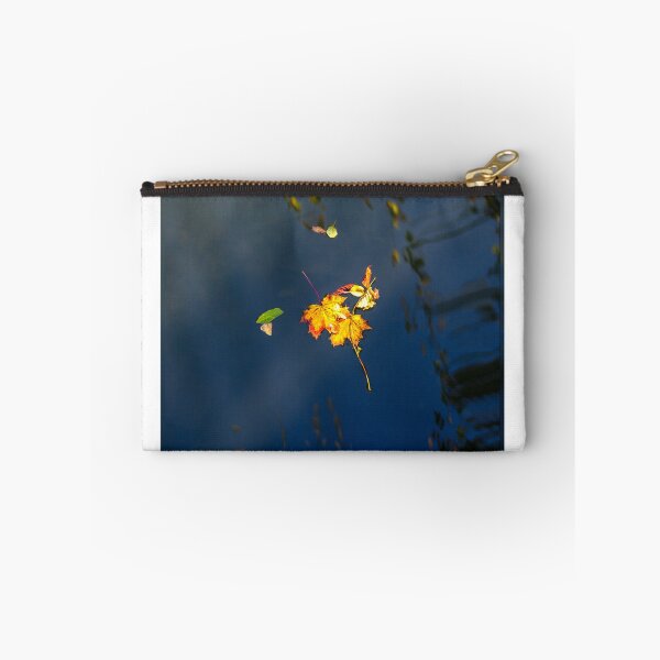 Item preview, Autumn maple leaf on the blue lake water, calm colorful postcard designed and sold by Alexander Sorokopud.