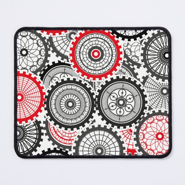 Item preview, red Seamless pattern gears designed and sold by obinsuma.