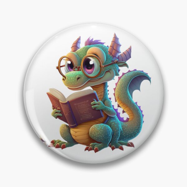 Item preview, Cute Cartoon Dragon Reading a Book - Encourage Your Child to Read a Book designed and sold by BeaconMarketing.