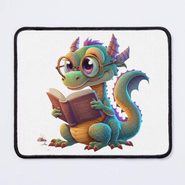Item preview, Cute Cartoon Dragon Reading a Book - Encourage Your Child to Read a Book designed and sold by BeaconMarketing.