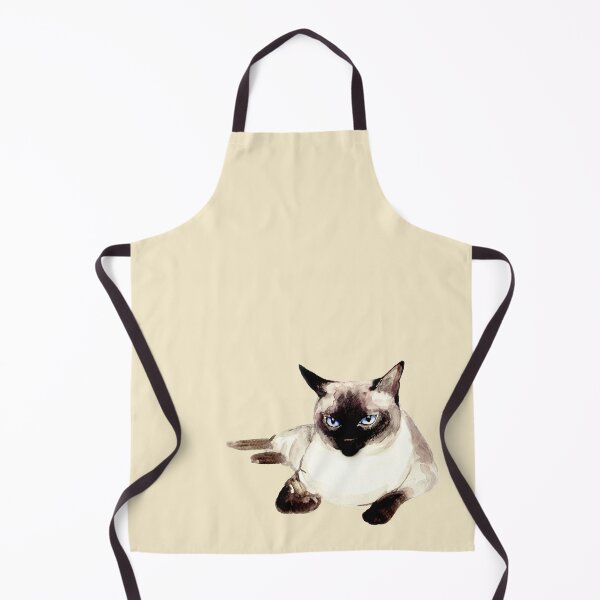 Item preview, Watercolor Siamese Cat illustration designed and sold by ArtProvocation.