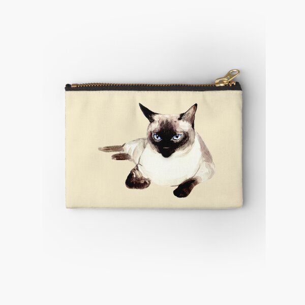 Item preview, Watercolor Siamese Cat illustration designed and sold by ArtProvocation.