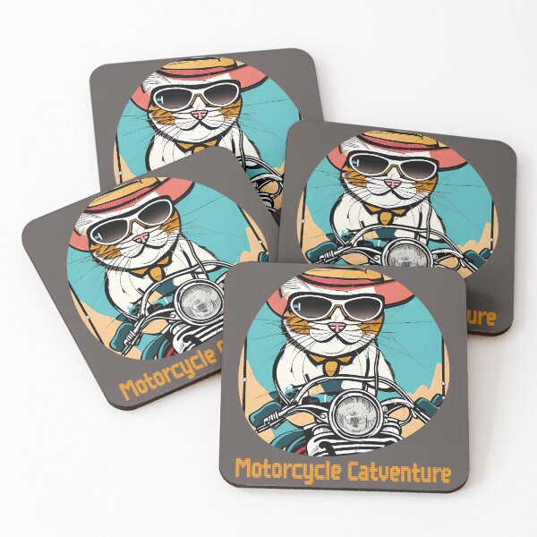 Item preview, Motorcycle Catventure - Cowboy cat on a motorcycle designed and sold by LV-creator.