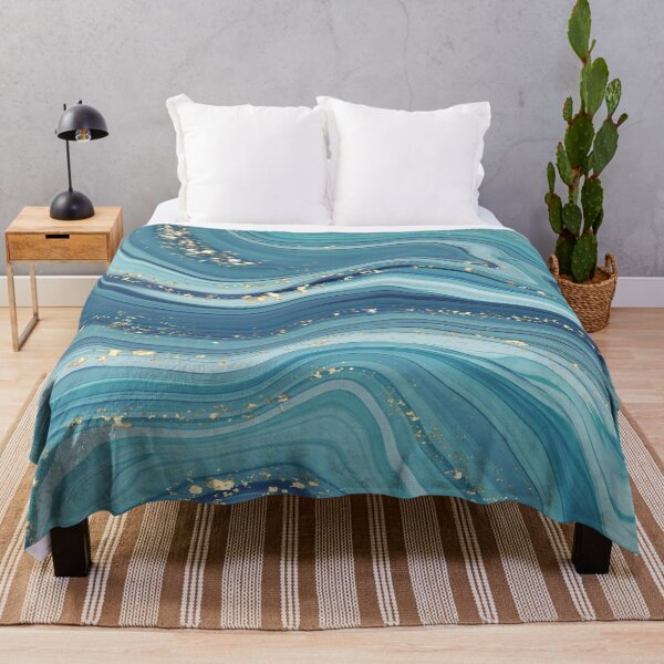 Item preview, Light blue liquid marble background designed and sold by GoDesign1.
