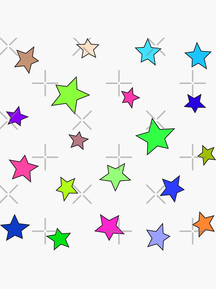 retro mini star pack Sticker for Sale by colleenm2