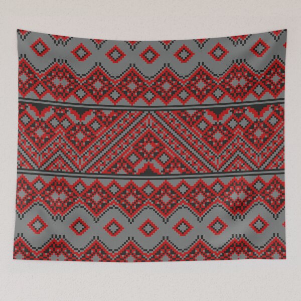 Item preview, red and black Aztec embroidery  designed and sold by obinsuma.