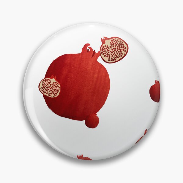 Item preview, Pomegranate red half ornate pattern a watercolor designed and sold by Yana Mustafina | Boho Soulful Designs.