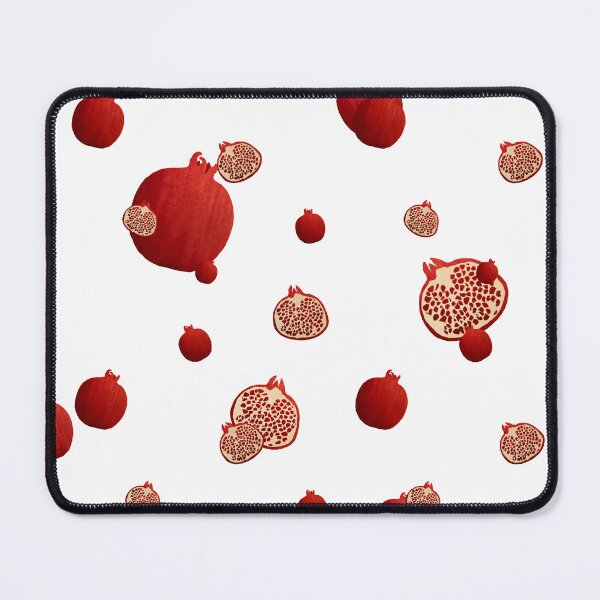 Item preview, Pomegranate red half ornate pattern a watercolor designed and sold by Yana Mustafina | Boho Soulful Designs.