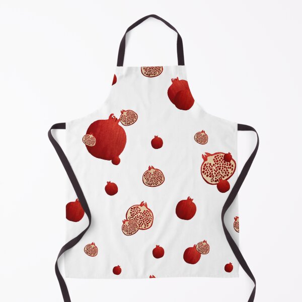 Item preview, Pomegranate red half ornate pattern a watercolor designed and sold by Yana Mustafina | Boho Soulful Designs.
