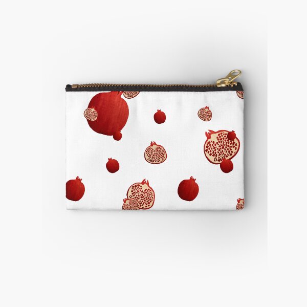 Item preview, Pomegranate red half ornate pattern a watercolor designed and sold by Yana Mustafina | Boho Soulful Designs.