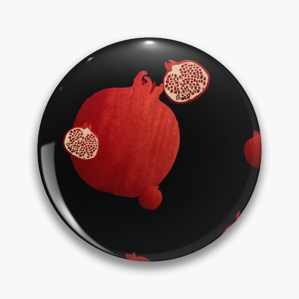 Item preview,  Pomegranate red half ornate pattern a watercolor black designed and sold by Yana Mustafina | Boho Soulful Designs.