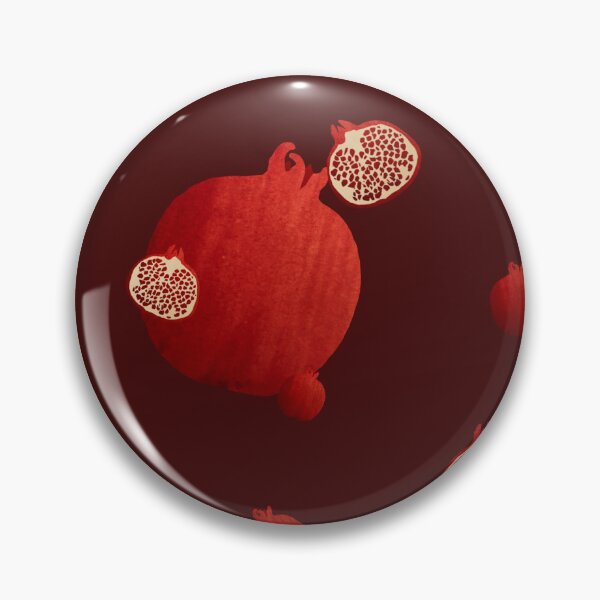 Item preview, Pomegranate red half ornate pattern a watercolor red designed and sold by Yana Mustafina | Boho Soulful Designs.