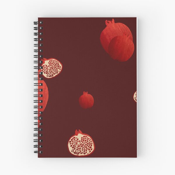 Item preview, Pomegranate red half ornate pattern a watercolor red designed and sold by Yana Mustafina | Boho Soulful Designs.