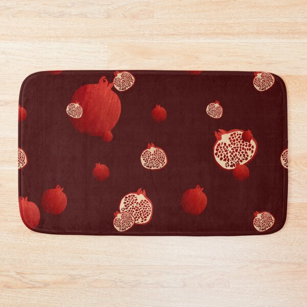 Item preview, Pomegranate red half ornate pattern a watercolor red designed and sold by Yana Mustafina | Boho Soulful Designs.