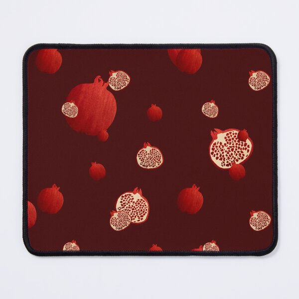 Item preview, Pomegranate red half ornate pattern a watercolor red designed and sold by Yana Mustafina | Boho Soulful Designs.