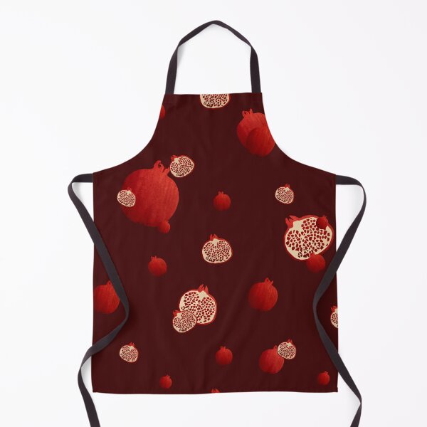Item preview, Pomegranate red half ornate pattern a watercolor red designed and sold by Yana Mustafina | Boho Soulful Designs.