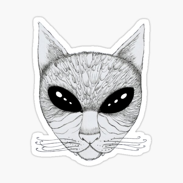 Vista previa del artículo con la obra «gato espacial», diseñado y vendido por SpaceCatVisions.