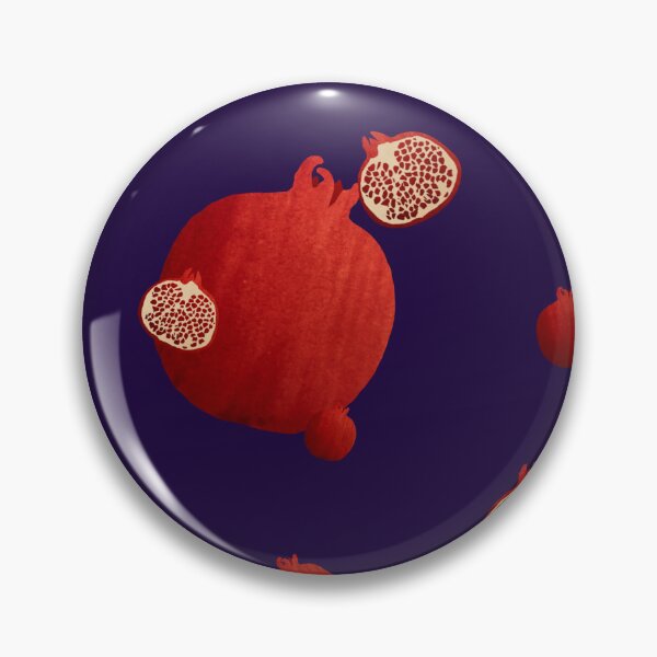 Item preview, Pomegranate red half ornate pattern a watercolor violet designed and sold by Yana Mustafina | Boho Soulful Designs.