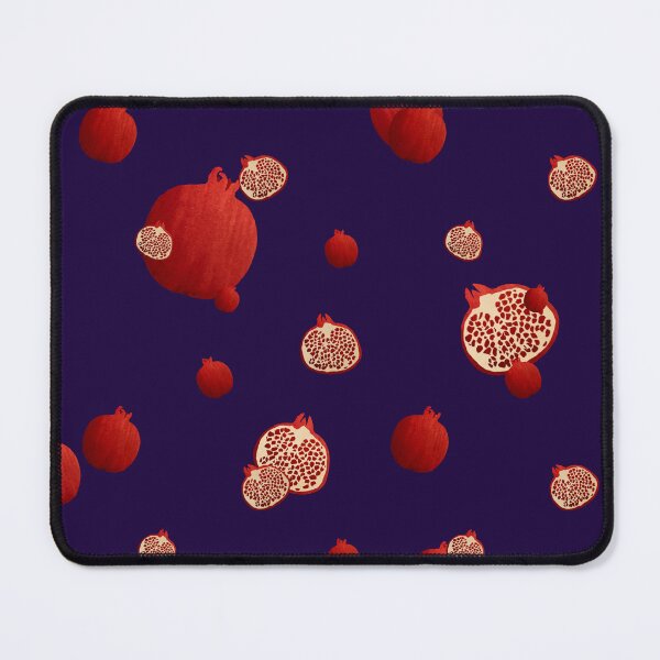 Item preview, Pomegranate red half ornate pattern a watercolor violet designed and sold by Yana Mustafina | Boho Soulful Designs.
