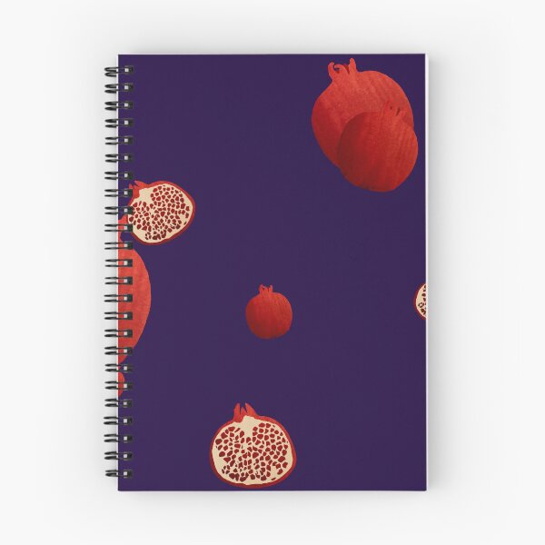 Item preview, Pomegranate red half ornate pattern a watercolor violet designed and sold by Yana Mustafina | Boho Soulful Designs.