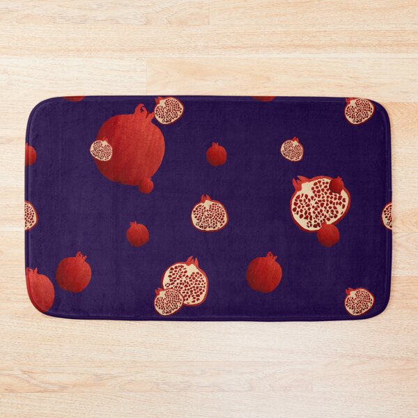 Item preview, Pomegranate red half ornate pattern a watercolor violet designed and sold by Yana Mustafina | Boho Soulful Designs.