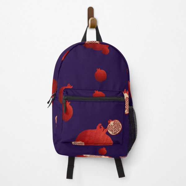 Item preview, Pomegranate red half ornate pattern a watercolor violet designed and sold by Yana Mustafina | Boho Soulful Designs.