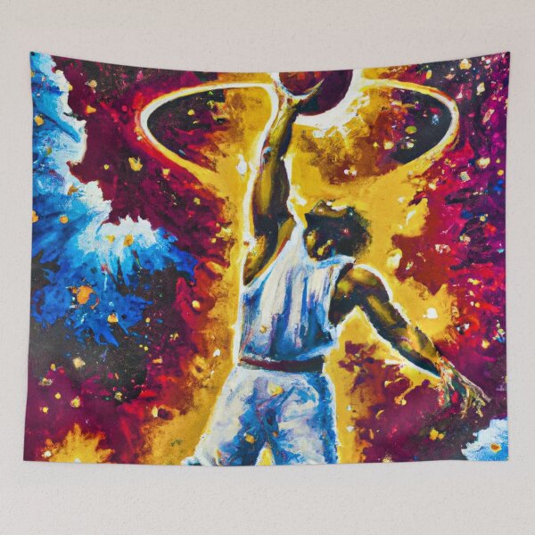 Item preview, Basketball player. Abstract and colorful basketball theme. designed and sold by Rui Valverde.