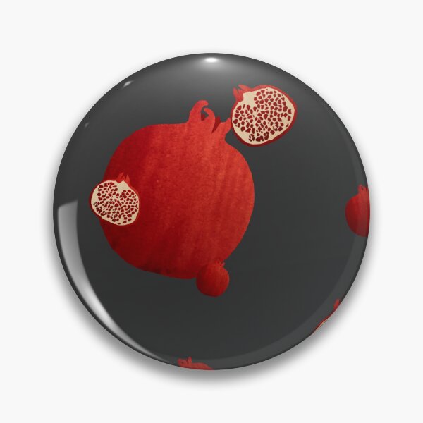 Item preview, Pomegranate red half ornate pattern a watercolor grey designed and sold by Yana Mustafina | Boho Soulful Designs.