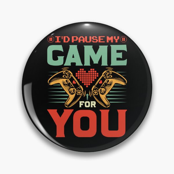Item preview, I'd Pause My Game For You Heart designed and sold by SamuraiGaming.