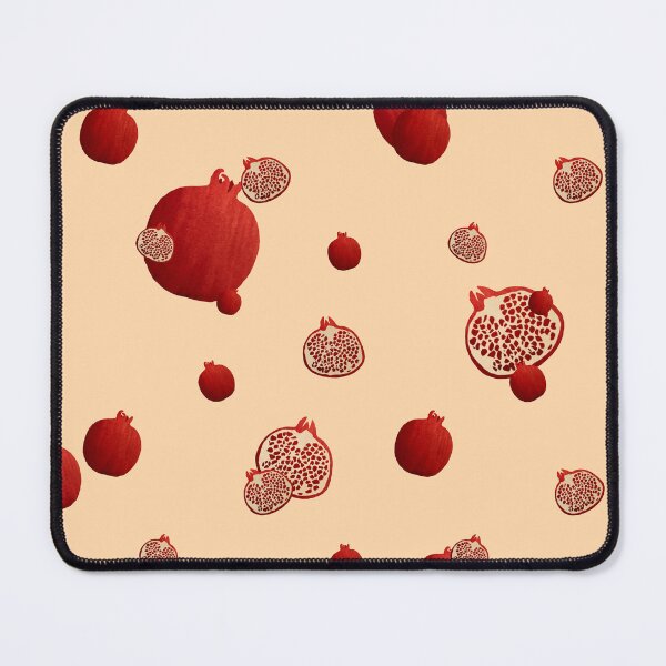 Item preview, Pomegranate red half ornate pattern a watercolor peach designed and sold by Yana Mustafina | Boho Soulful Designs.