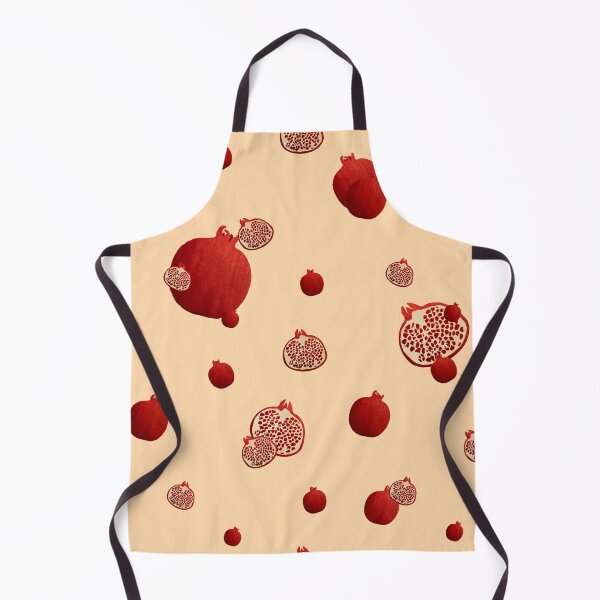 Item preview, Pomegranate red half ornate pattern a watercolor peach designed and sold by Yana Mustafina | Boho Soulful Designs.