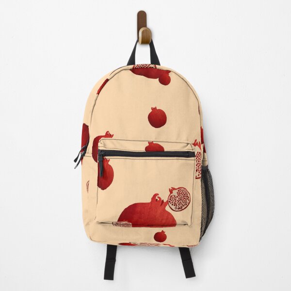 Item preview, Pomegranate red half ornate pattern a watercolor peach designed and sold by Yana Mustafina | Boho Soulful Designs.