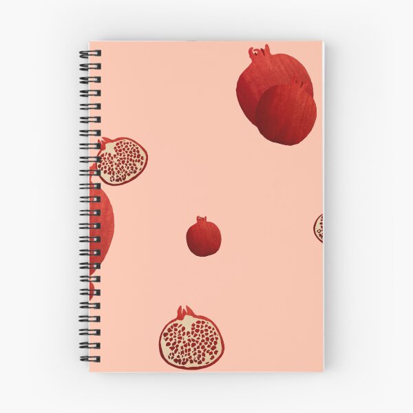 Item preview, Pomegranate red half ornate pattern a watercolor pink designed and sold by Yana Mustafina | Boho Soulful Designs.