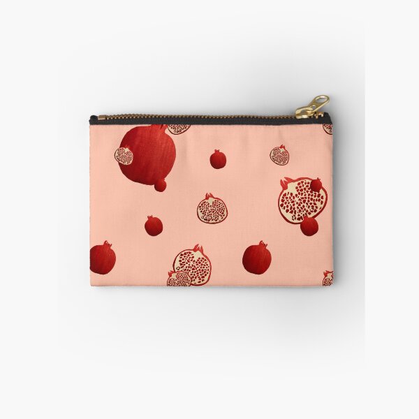 Item preview, Pomegranate red half ornate pattern a watercolor pink designed and sold by Yana Mustafina | Boho Soulful Designs.
