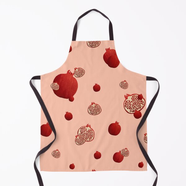 Item preview, Pomegranate red half ornate pattern a watercolor pink designed and sold by Yana Mustafina | Boho Soulful Designs.