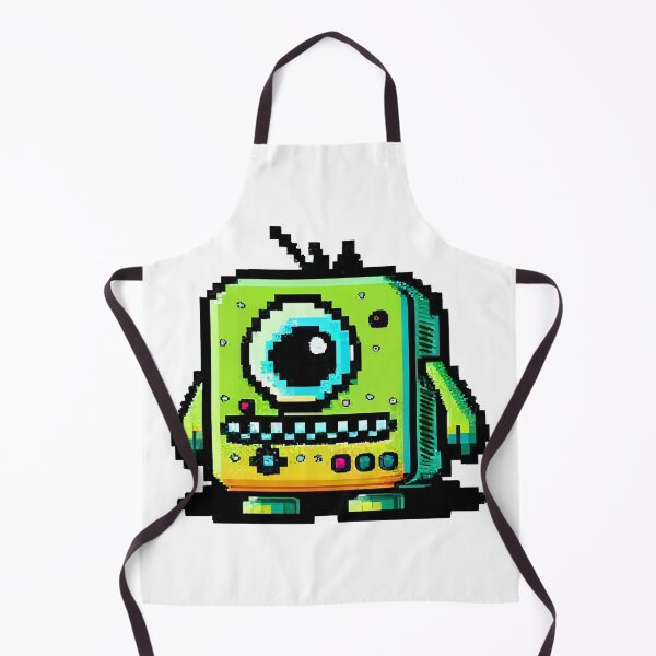 Item preview, Cute Little Green Pixel Robot Monster designed and sold by MYndFLow.