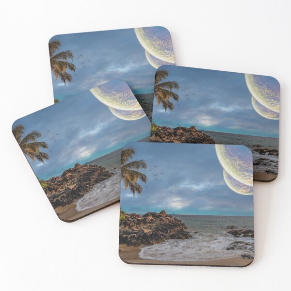 Item preview, Beach on an Exoplanet in an Alternate Universe at Sunset designed and sold by Caregiverology.