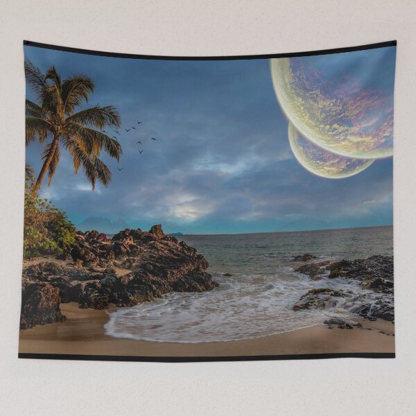Item preview, Beach on an Exoplanet in an Alternate Universe at Sunset designed and sold by Caregiverology.